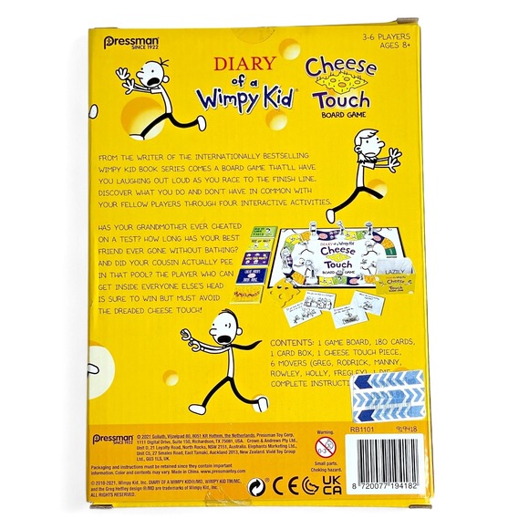 Diary of a Wimpy Kid Cheese Touch Board Game by Pressman Toy - Ages 8+ - Picture 2 of 12